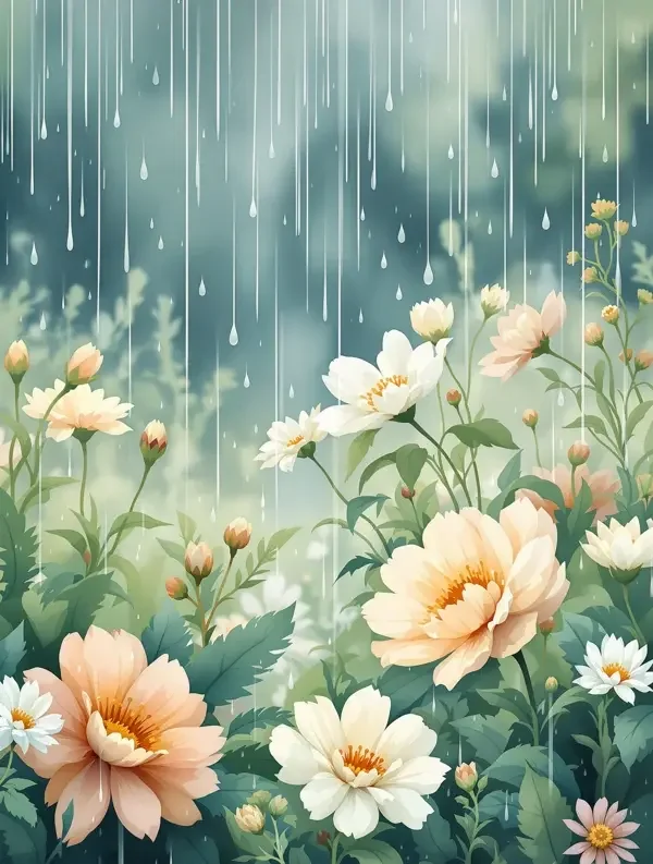 雨落花庭